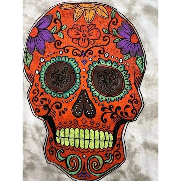 Fosforos Galileo Day‎ Of The Dead Shirt Women's XL Dia De Los Muertos Skull NEW - Picture 3 of 8